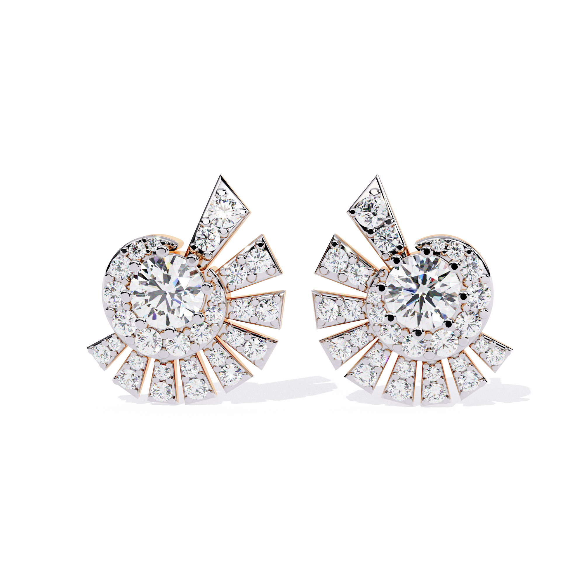 Mode | Diamond-studded Round Lab Grown Diamond Studs