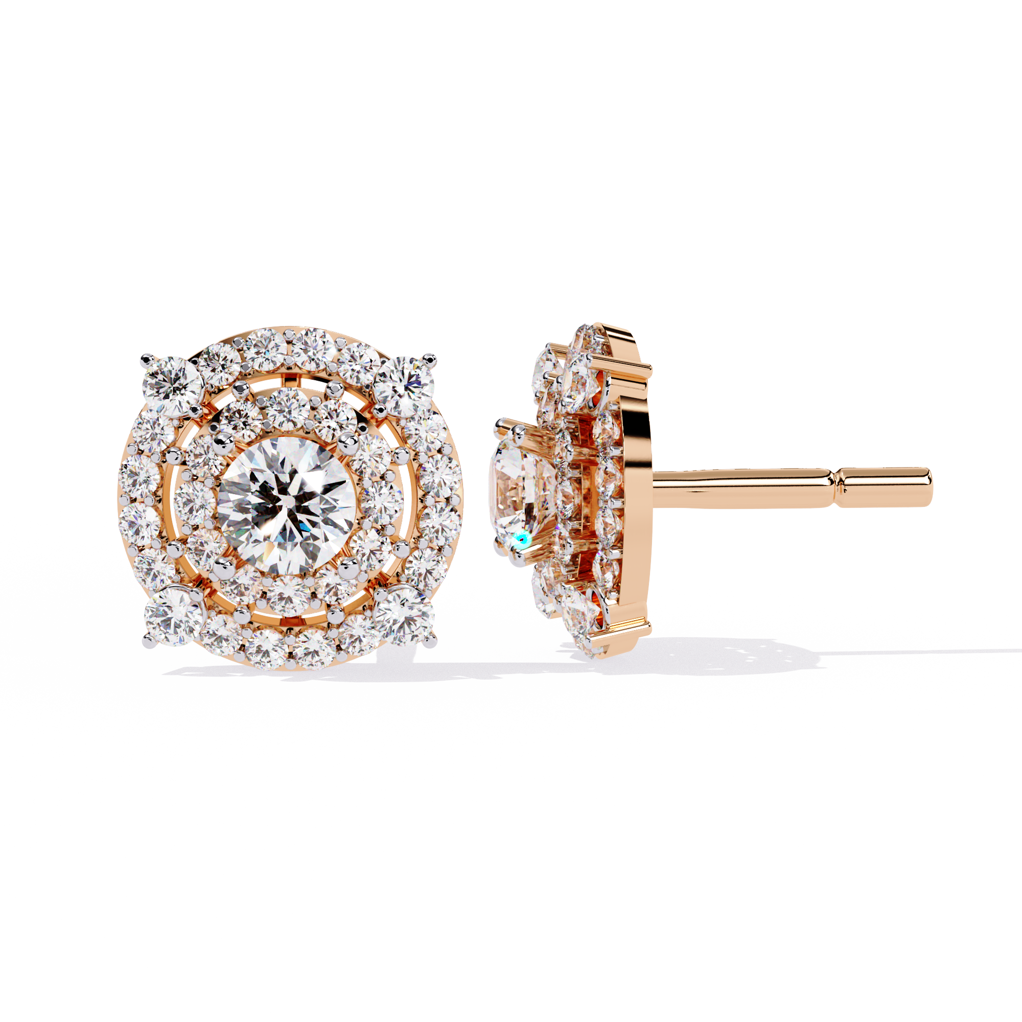 Mira | Blingy Round lab grown diamond cluster studs