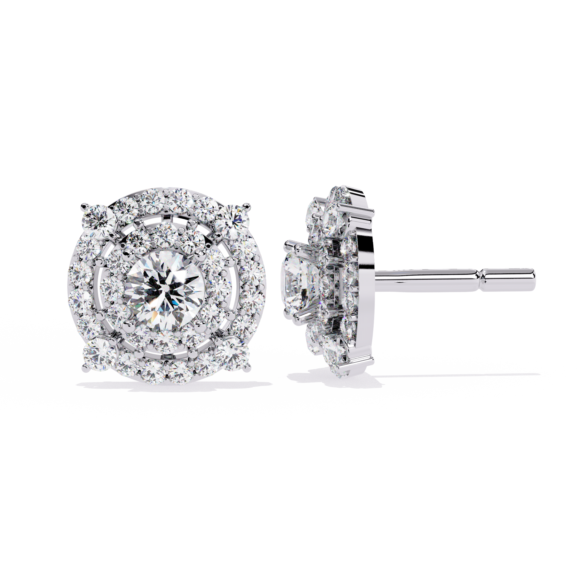 Mira | Blingy Round lab grown diamond cluster studs