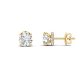Mirage | Subtle Elegance: Hidden Halo Solitaire Earrings for Daily Glamour