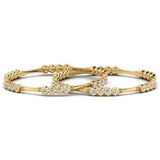 Ishar | Round-shaped lab grown diamond traditional bangles