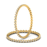 Ishar | Round-shaped lab grown diamond traditional bangles