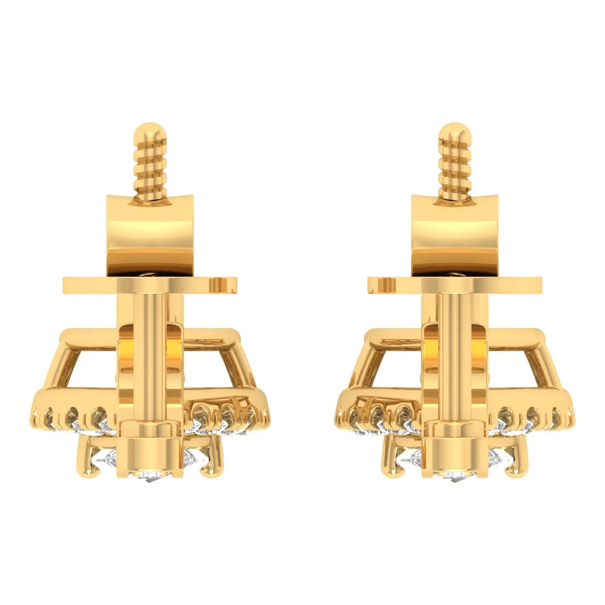 Mira | Pear & Round Diamond Drop Earrings - Nivara