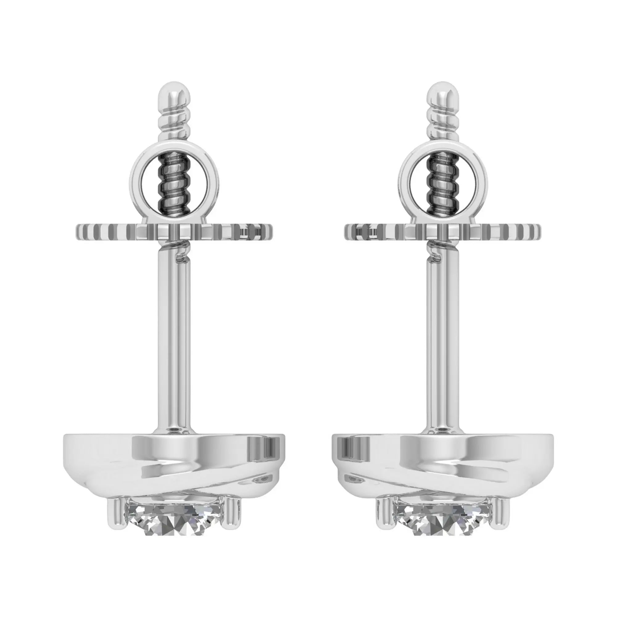 Mirage | Classic Round Diamond Stud Earrings - Nivara