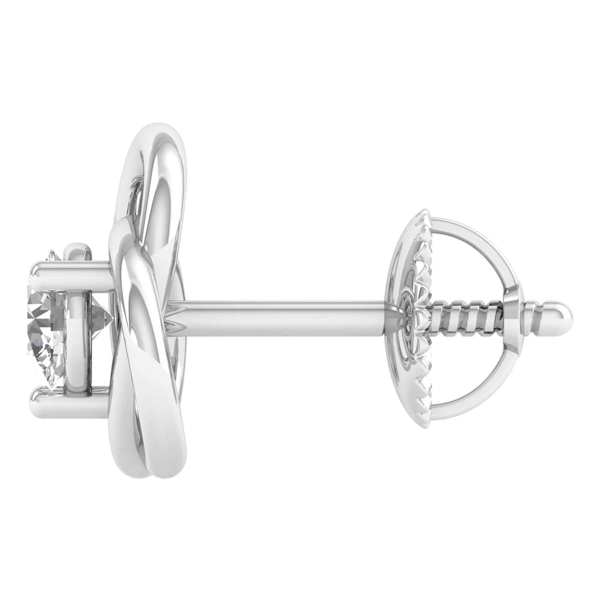 Mode | Round Diamond Stud Earrings with Three-Prong Setting - Nivara