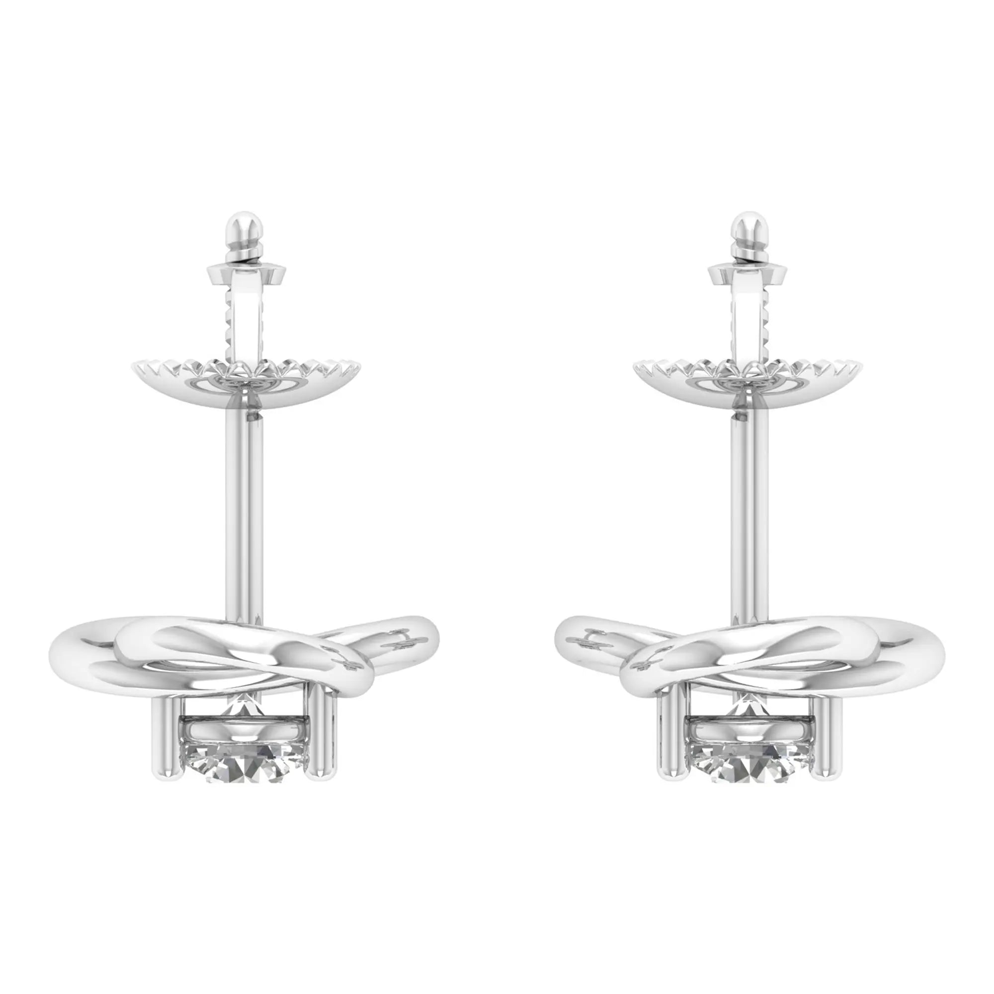 Mode | Round Diamond Stud Earrings with Three-Prong Setting - Nivara