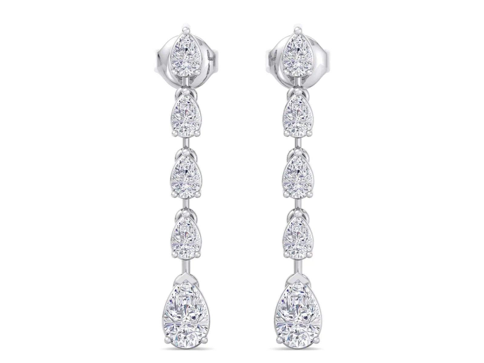 Celestia | Pear-Shaped Diamond Stud Earrings - Nivara