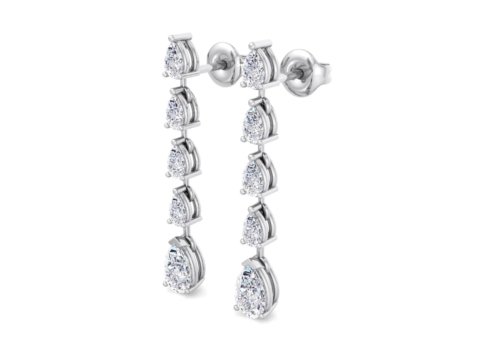 Celestia | Pear-Shaped Diamond Stud Earrings - Nivara