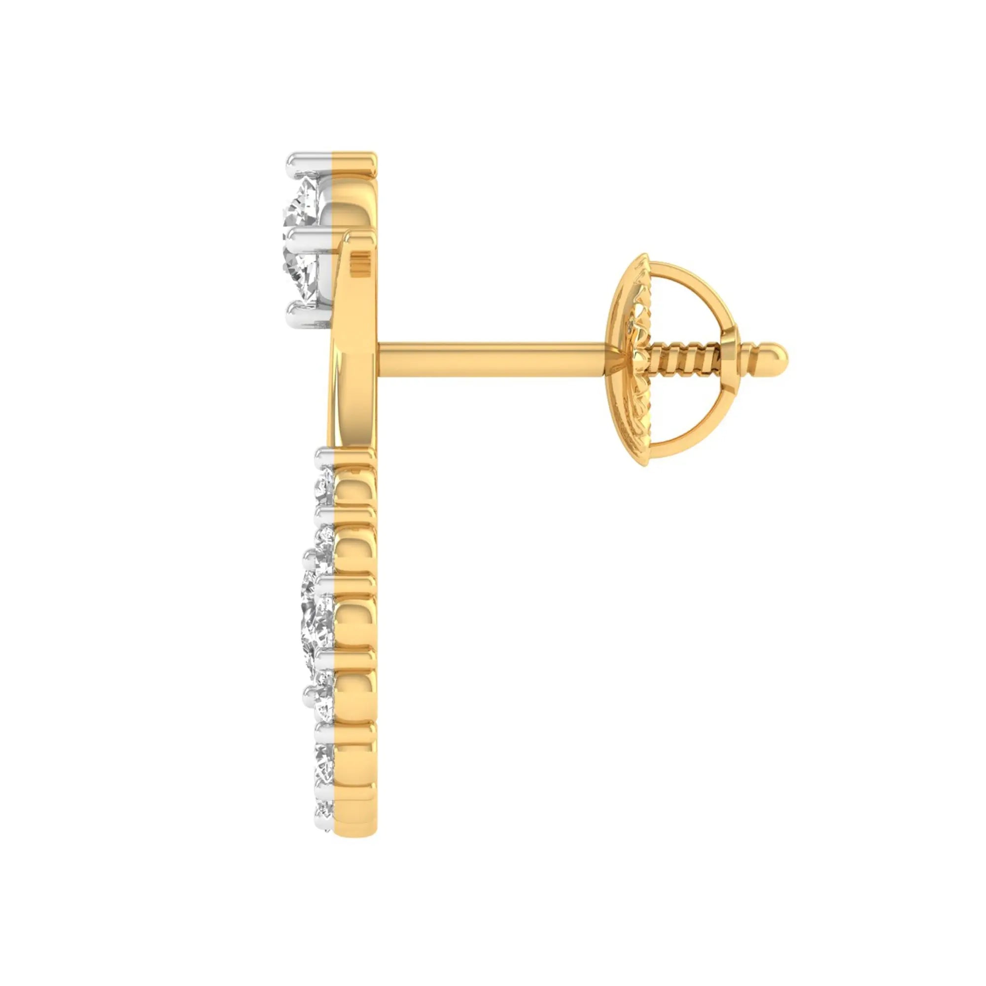 Mode | Pear & Round Diamond Stud Earrings - Nivara