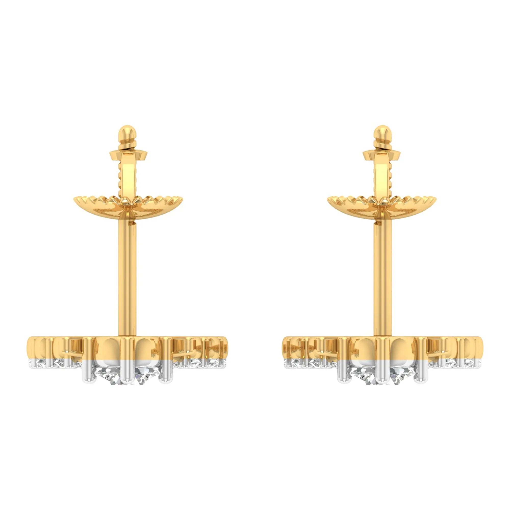 Mode | Pear & Round Diamond Stud Earrings - Nivara
