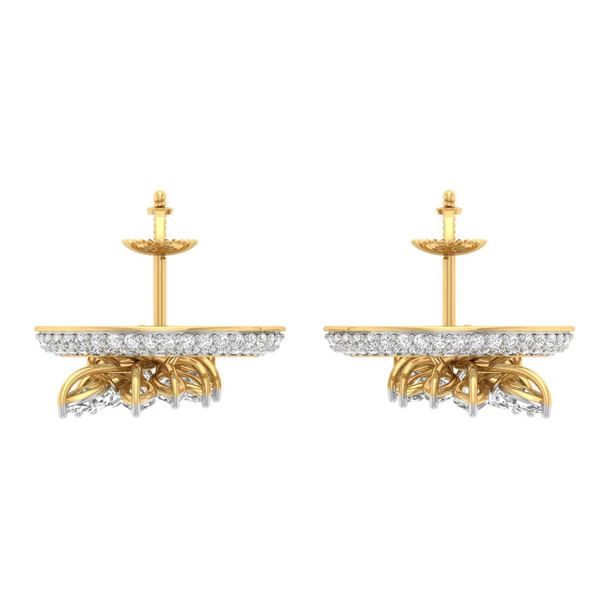 Flora | Marquise & Pear Halo Diamond Stud Earrings - Nivara