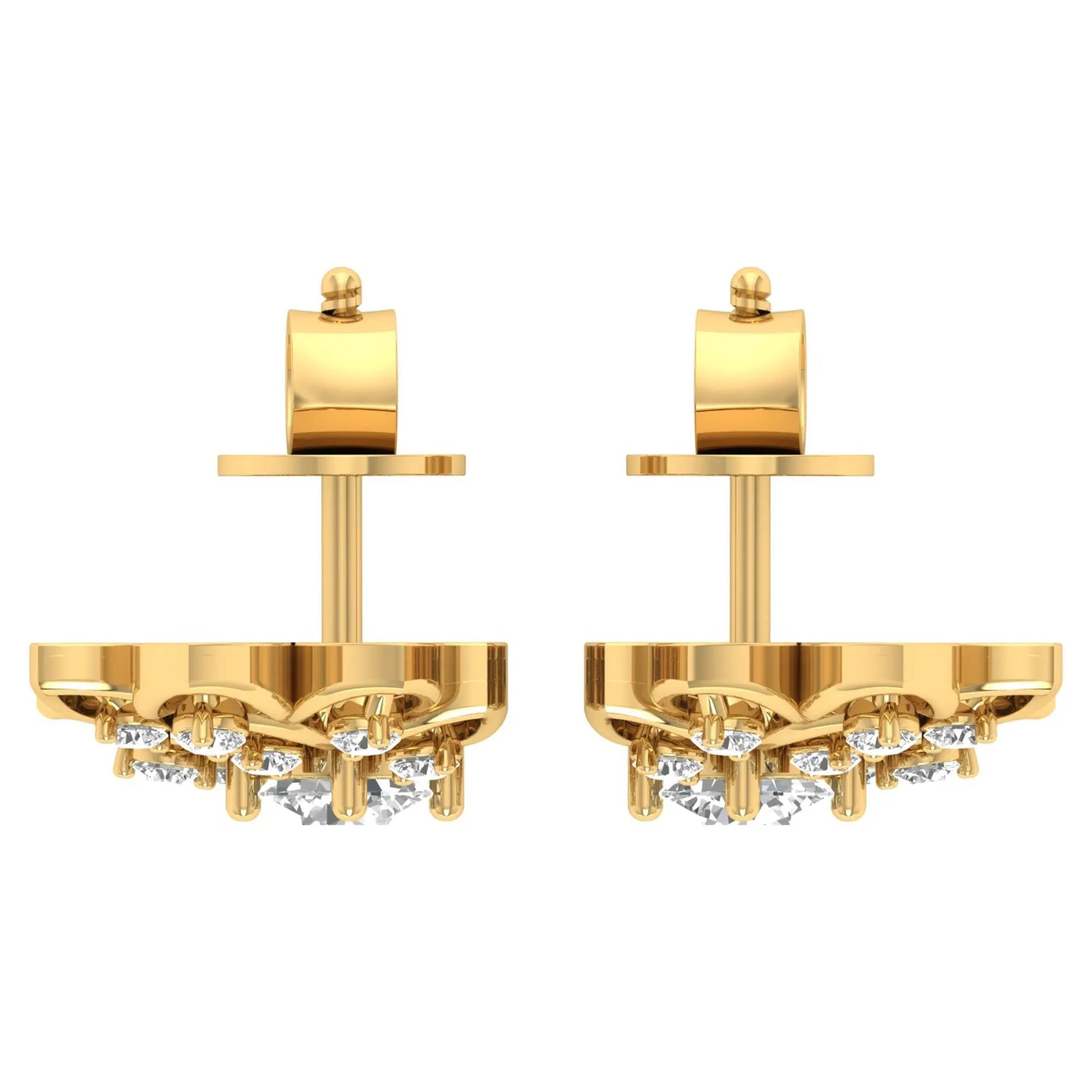 Flora | Timeless Round Diamond Stud Earrings - Nivara