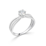 Amara |  Round-shaped solitaire lab grown diamond ring