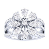 Flora | Pear and round-shaped lab grown diamond ring