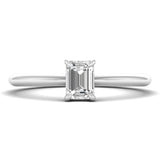 Amara | Emerald-shaped solitaire lab grown diamond ring