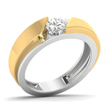 Mode | Dual toned round lab grown diamond band ring