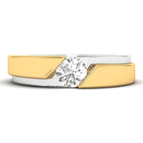 Mode | Dual toned round lab grown diamond band ring