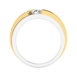 Mode | Dual toned round lab grown diamond band ring