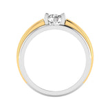 Vira | Round-shaped solitaire dual toned men's ring