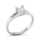 Mode | Round-shaped solitaire lab grown diamond ring