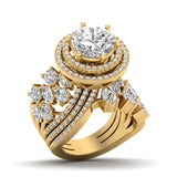 Aria | Round and Pear-shaped lab grown diamond cocktail ring