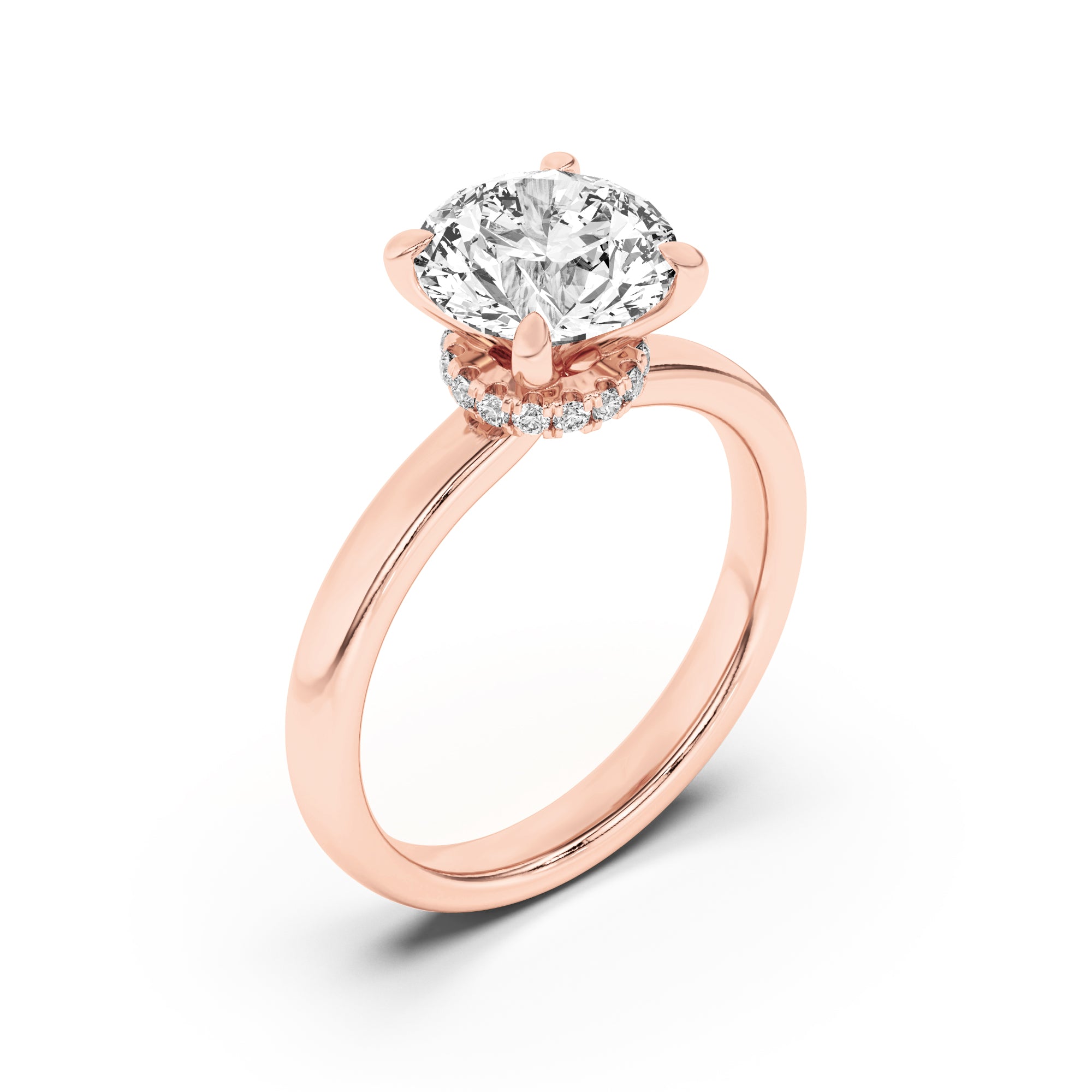 Mirage | Round with hidden halo Lab-Grown Diamond ring