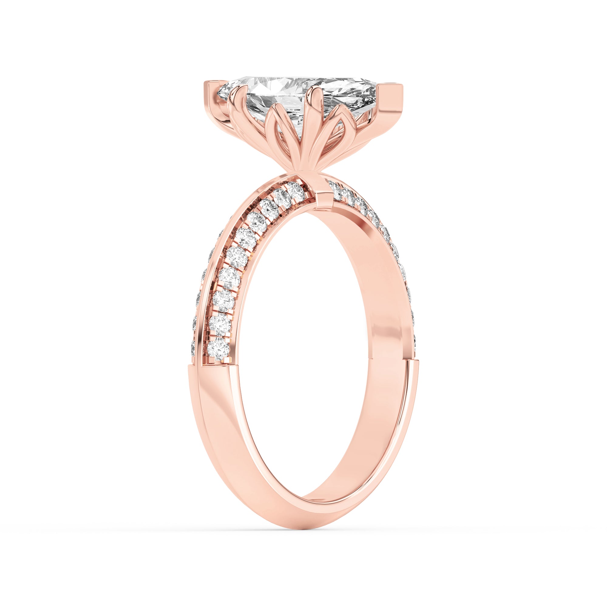 Amara | Marquise with side Round Lab-Grown Diamonds