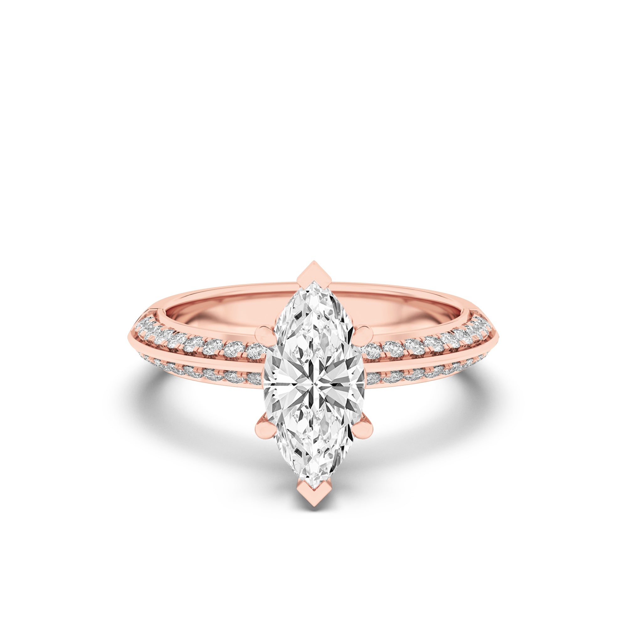 Amara | Marquise with side Round Lab-Grown Diamonds