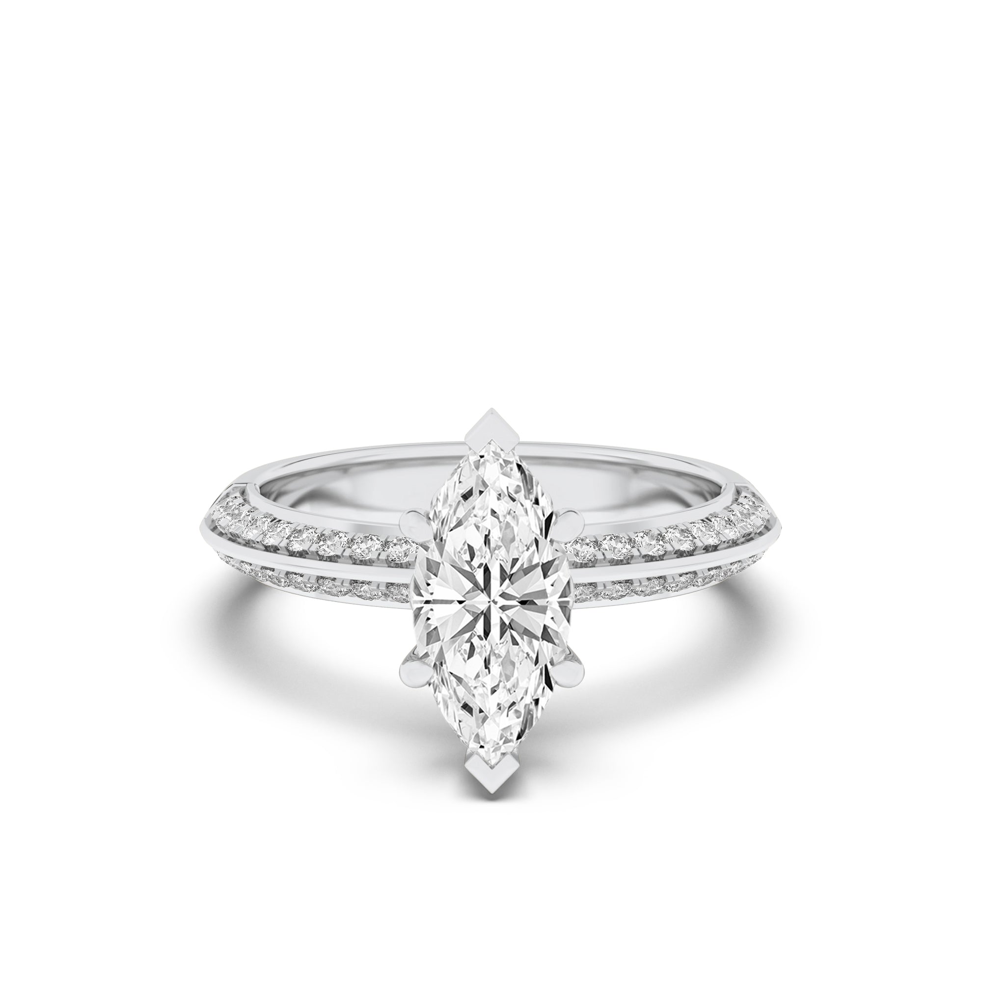 Amara | Marquise with side Round Lab-Grown Diamonds