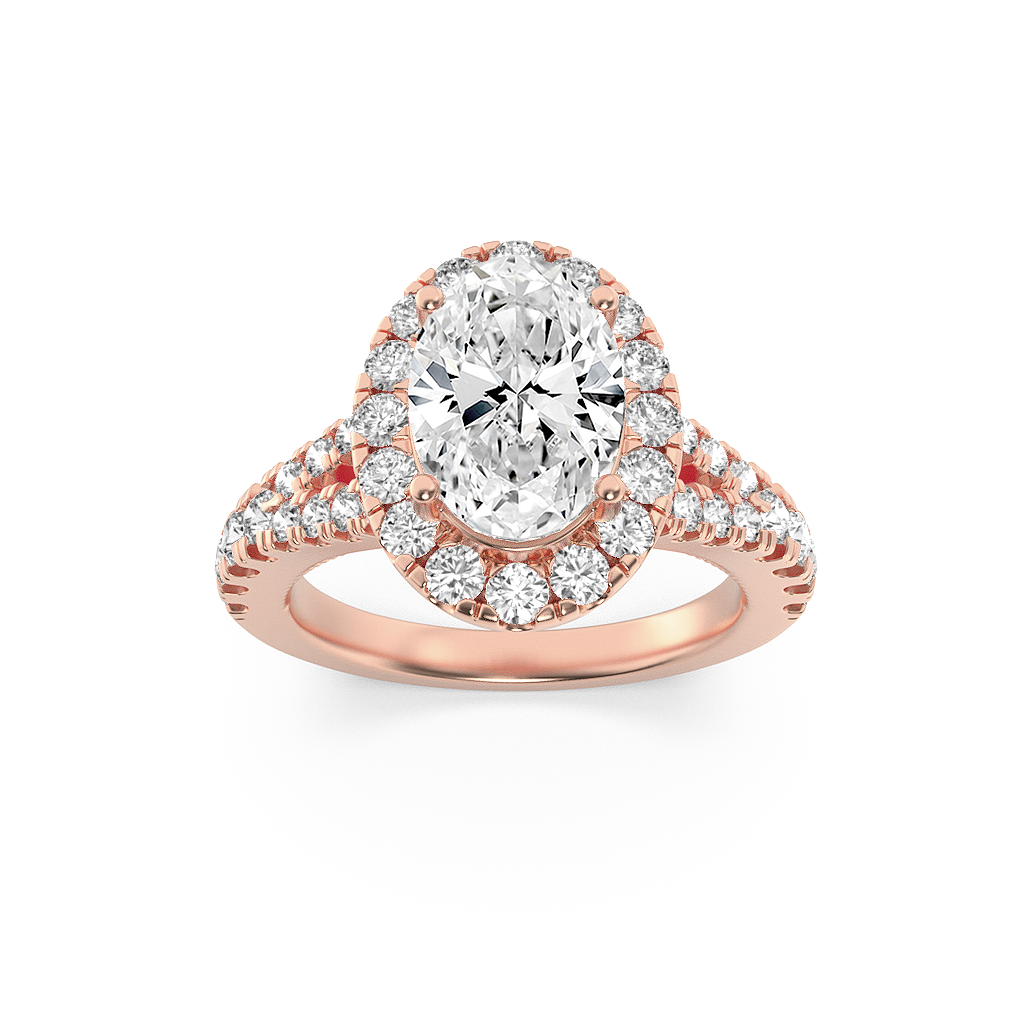 Sol |Oval Lab Grown Diamonds with Halo
