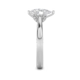 Amara | Pear Lab-Grown Diamond Solitaire Ring with side diamonds