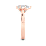 Amara | Pear Lab-Grown Diamond Solitaire Ring with side diamonds