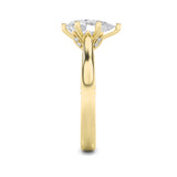 Amara | Pear Lab-Grown Diamond Solitaire Ring with side diamonds