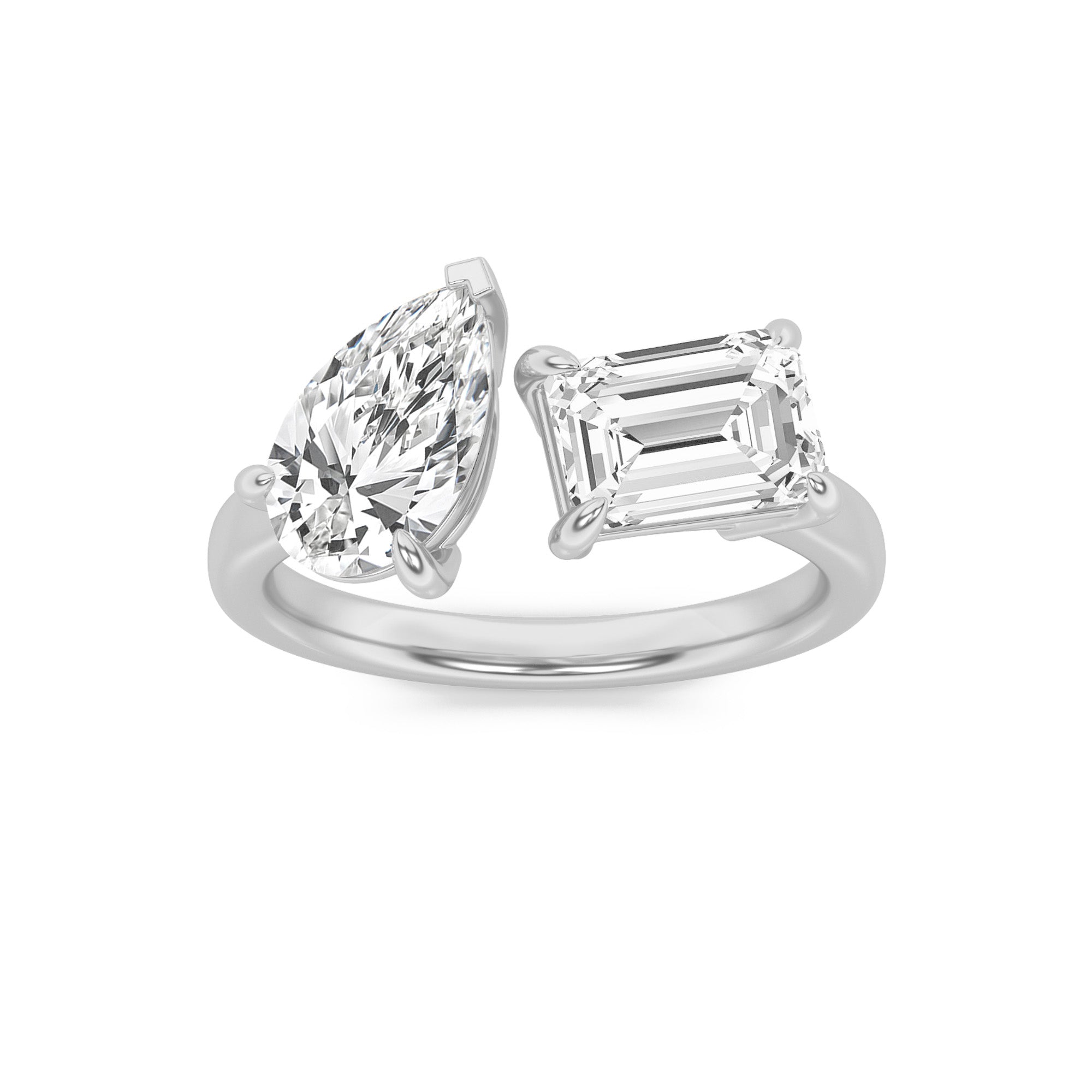 Toi et Moi | Emerald & Pear Lab-Grown Diamond Ring