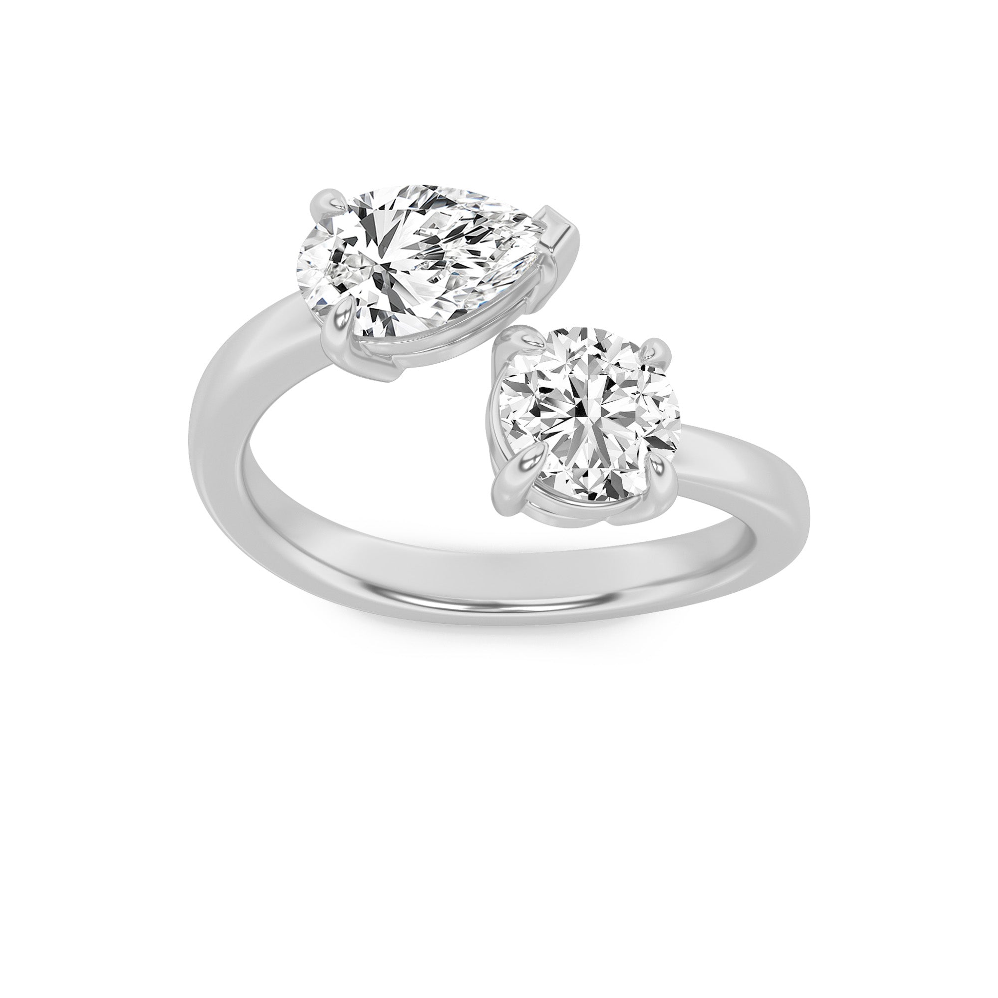 Toi et Moi | Round & Pear Lab-Grown Diamond Ring