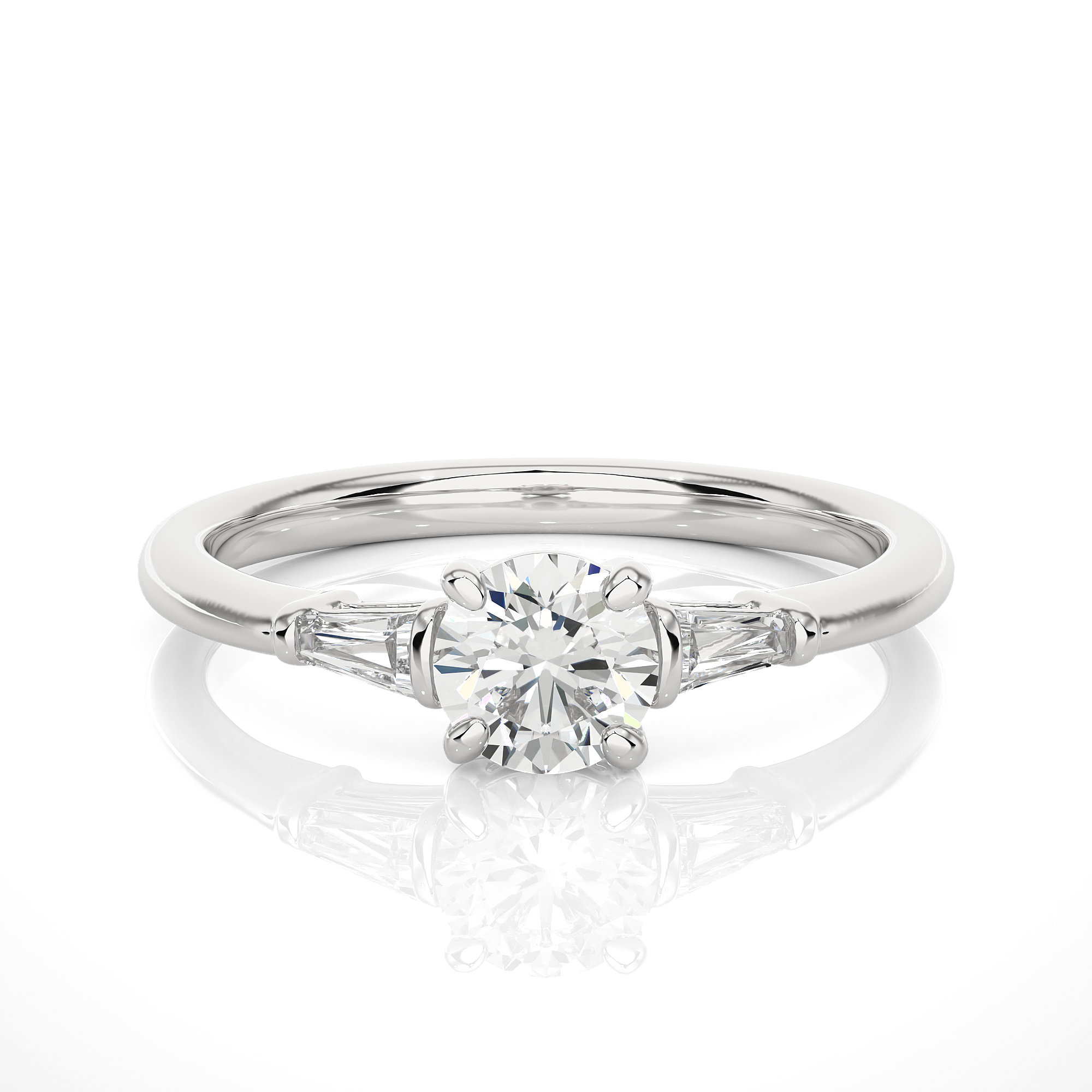 Aria | Round & Tapered Baguette Lab-Grown Diamond Ring