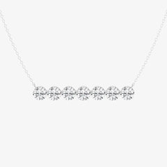 Anek | Classic Round Lab-Grown Diamond Boundless Bar Necklace - Nivara