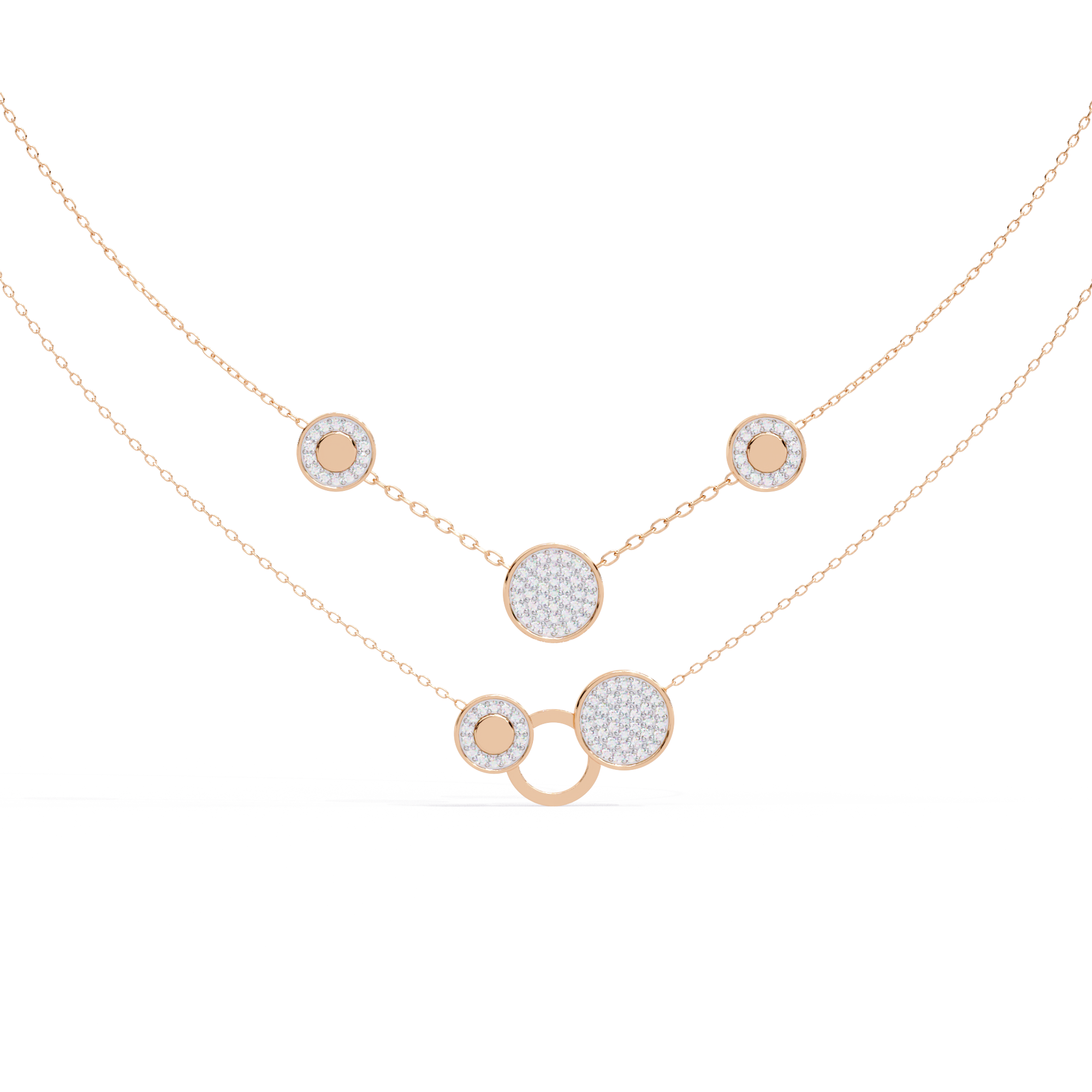 Celestia | Elegant Round Lab Grown Diamond Necklace