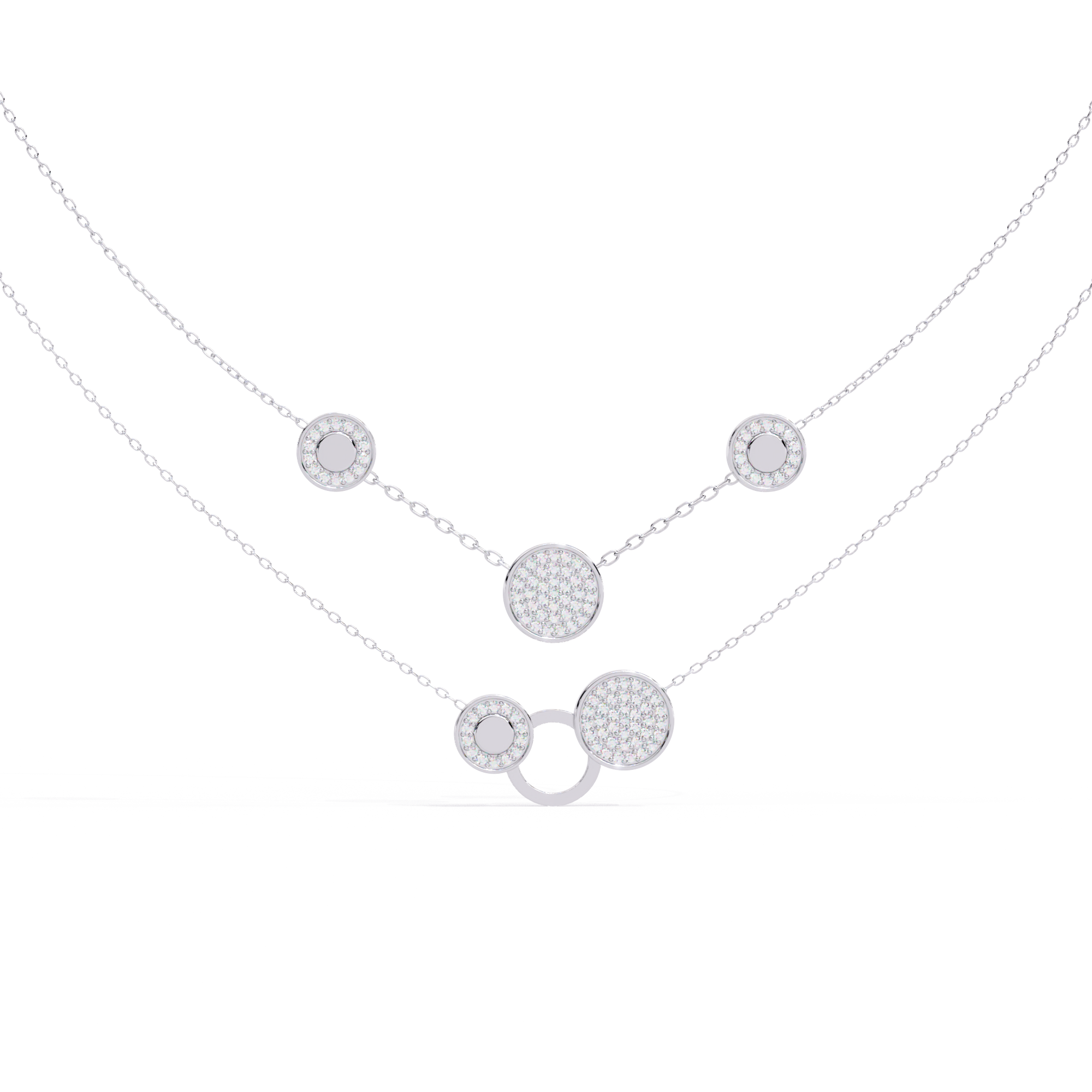 Celestia | Elegant Round Lab Grown Diamond Necklace