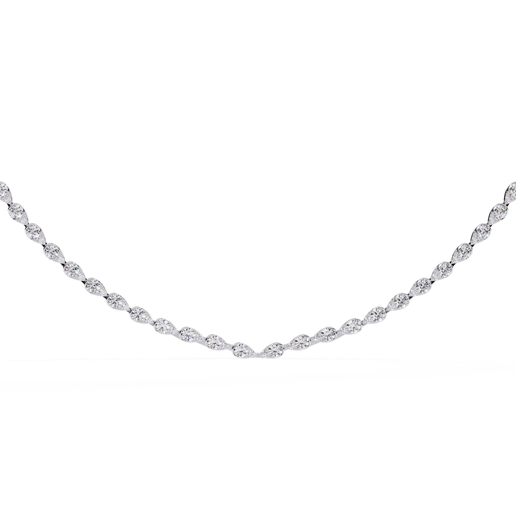 Sutra | Elegant Pear diamond tennis necklace