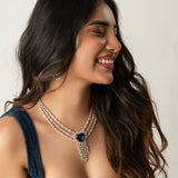 Blue heart shaped stone necklace from LUSH