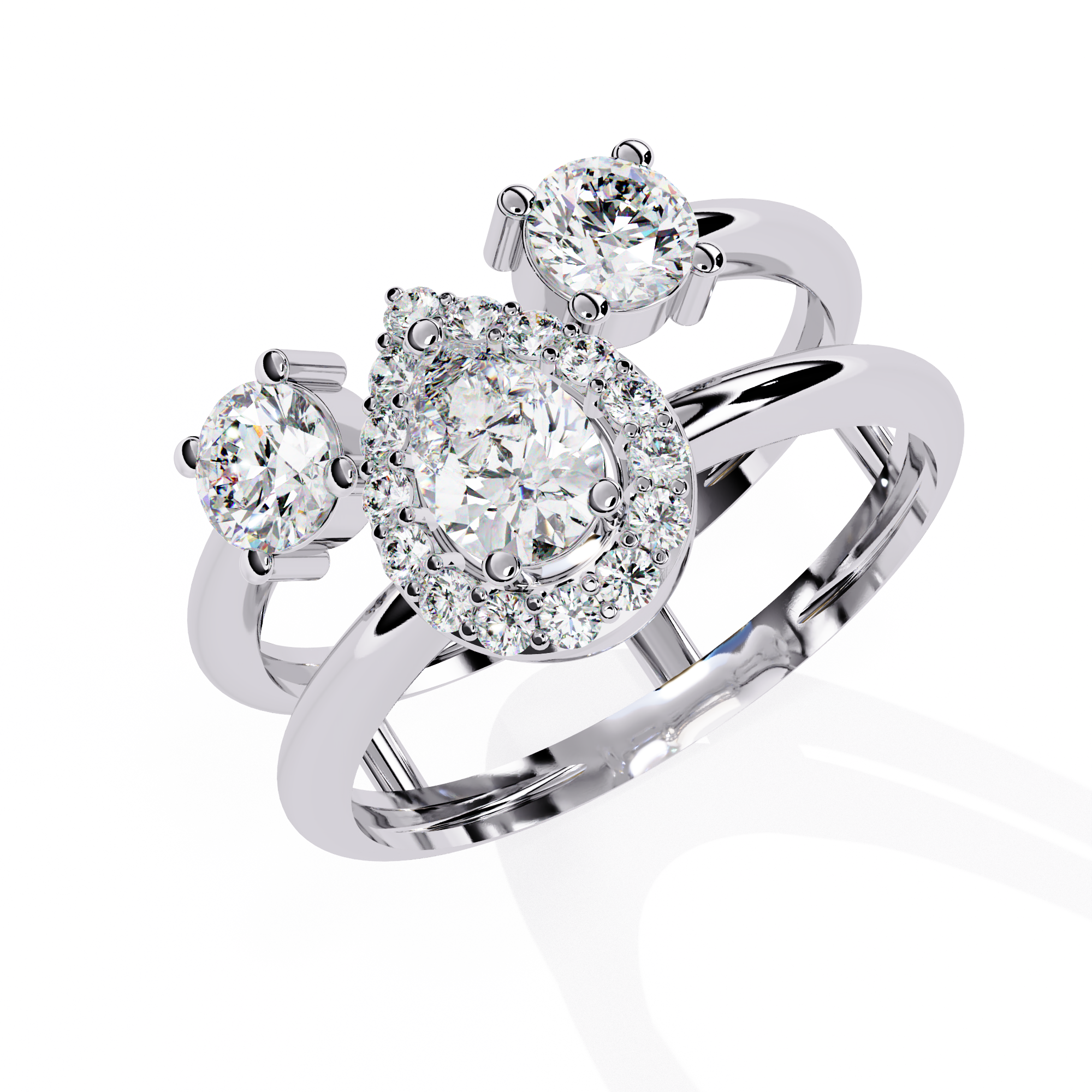 Mira | Pear and Round-shaped Lab Grown Diamond Ring
