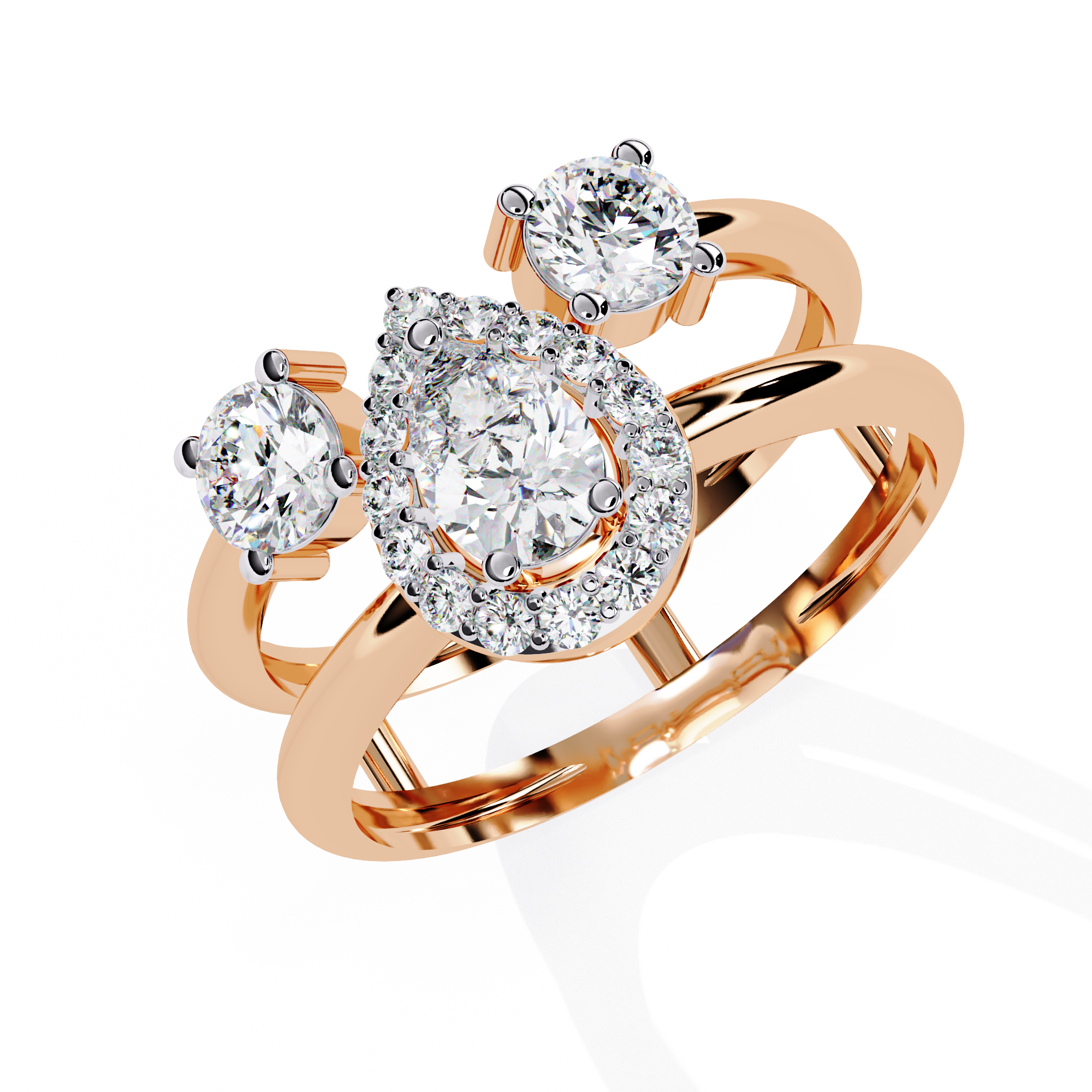 Mira | Pear and Round-shaped Lab Grown Diamond Ring