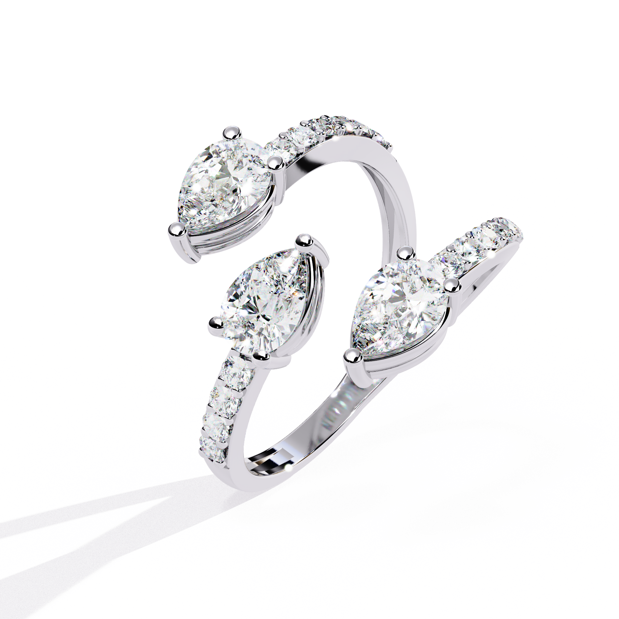 Mode | Elegant Pear and Round-shaped Lab Grown Diamond Ring