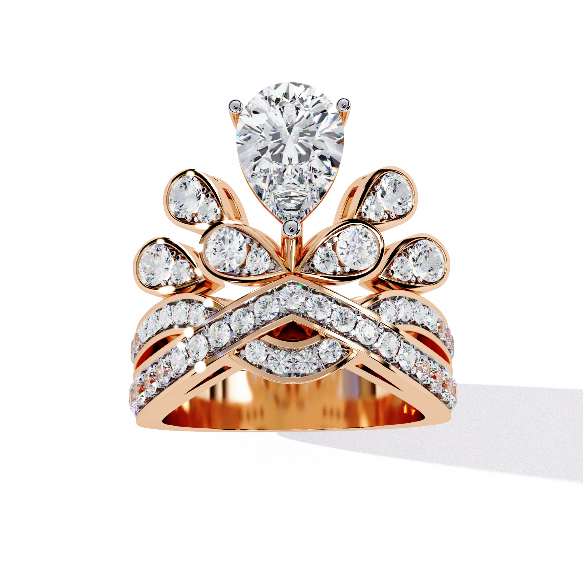 Mode | Elegant Pear and Round-shaped Lab Grown Diamond Ring