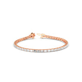 Sutra | Emerald-shaped diamond tennis bracelet