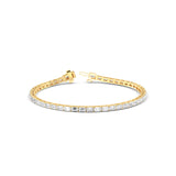 Sutra | Emerald-shaped diamond tennis bracelet