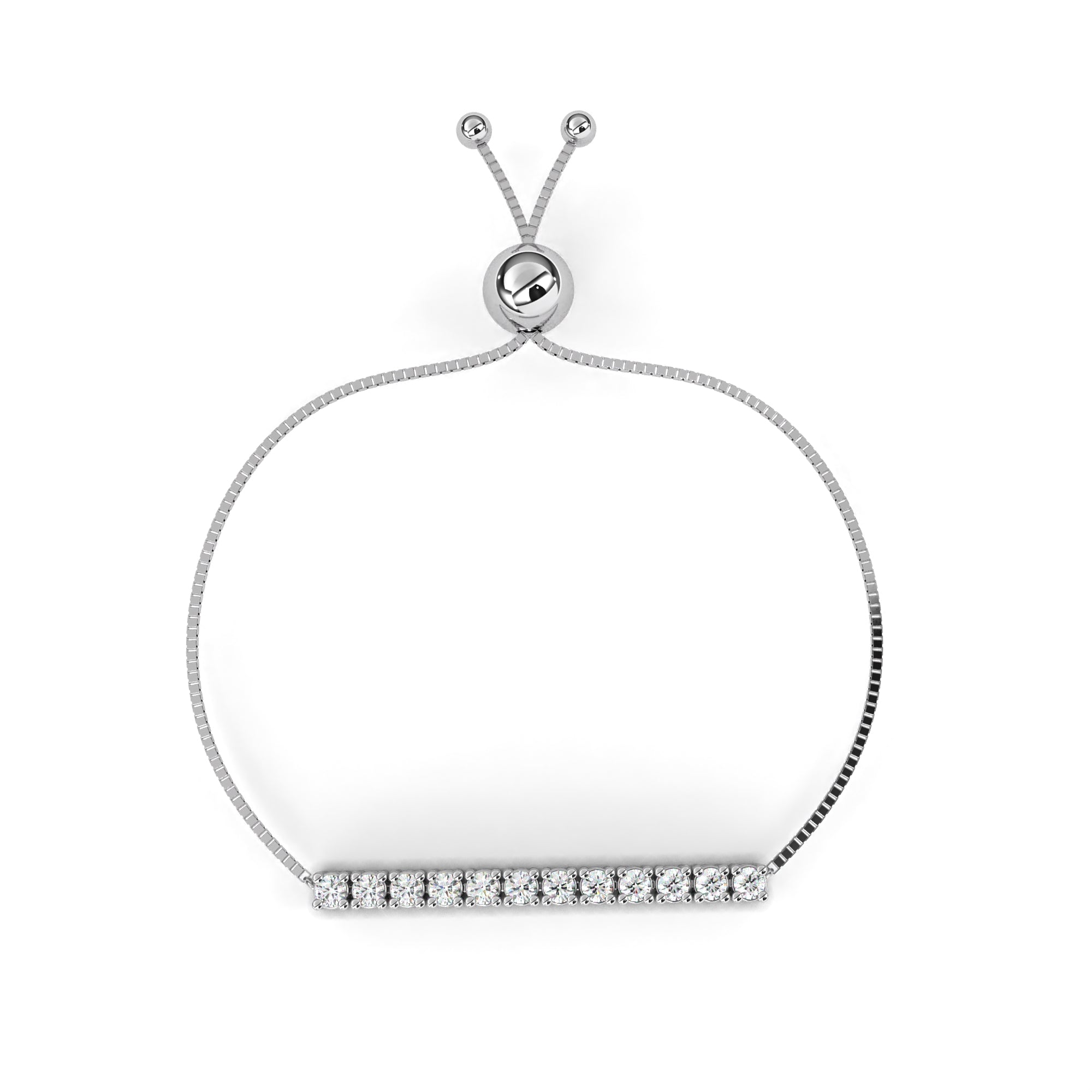 Bracelet | Infinite Sparkle: Adjustable Round Diamond Bracelet