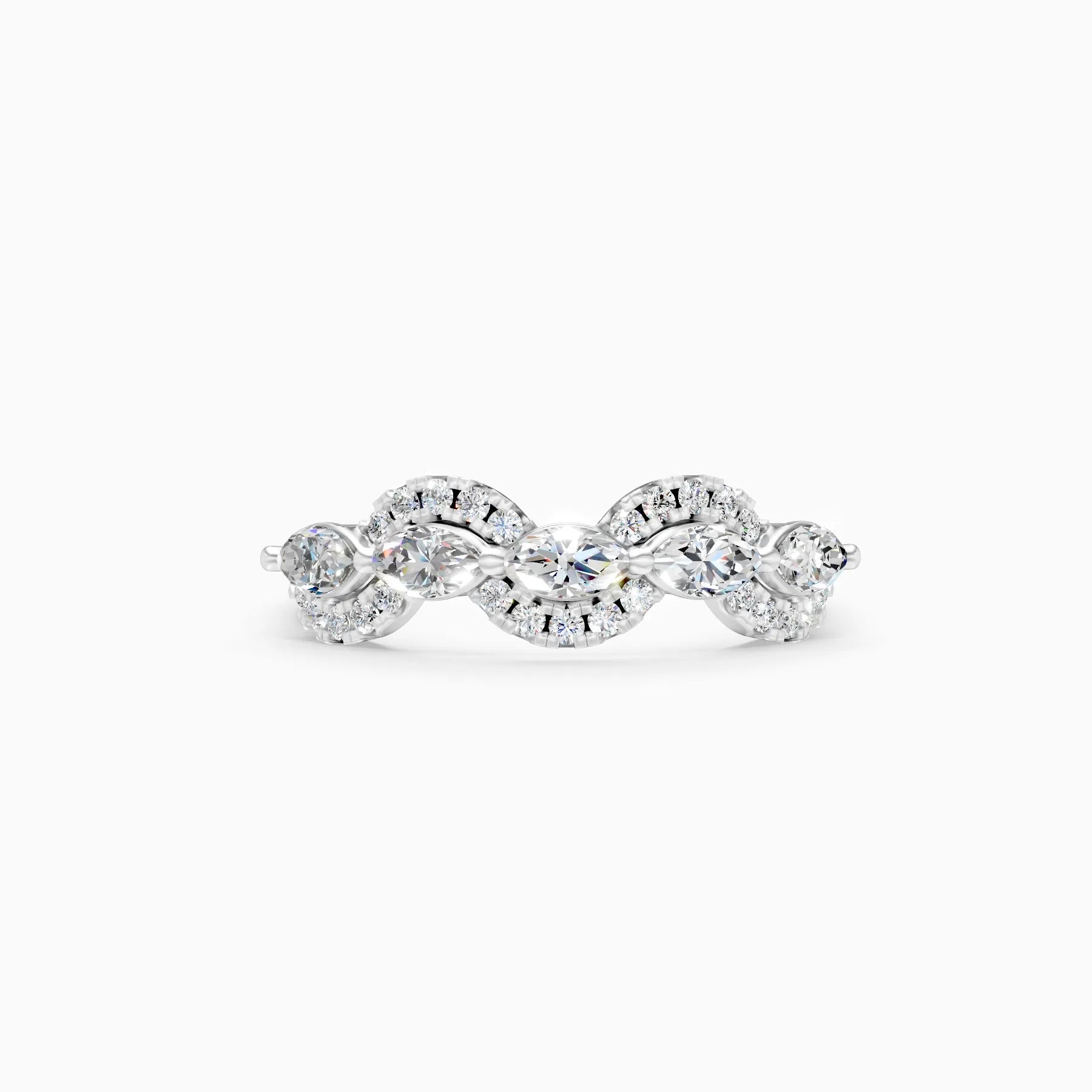 ��Mode | Round & Marquise Lab Grown Diamond Layered Ring�� Rings VD_AYN��- Lab Grown Diamonds Jewellery