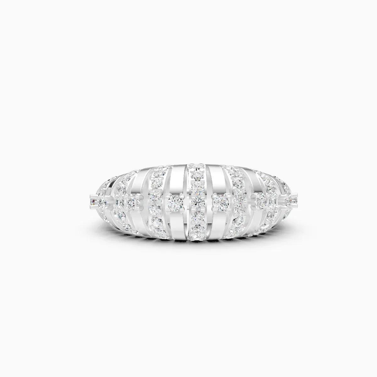 ��Mode | Striped Design Round Lab Grown Diamond Ring�� Rings VD_AYN��- Lab Grown Diamonds Jewellery